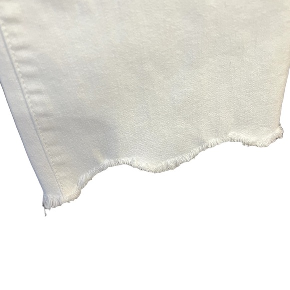 Democracy Optic White Ab"solution Skyrise V-Yoke Barely Boot Scallop Hem Jeans - Picture 5 of 10